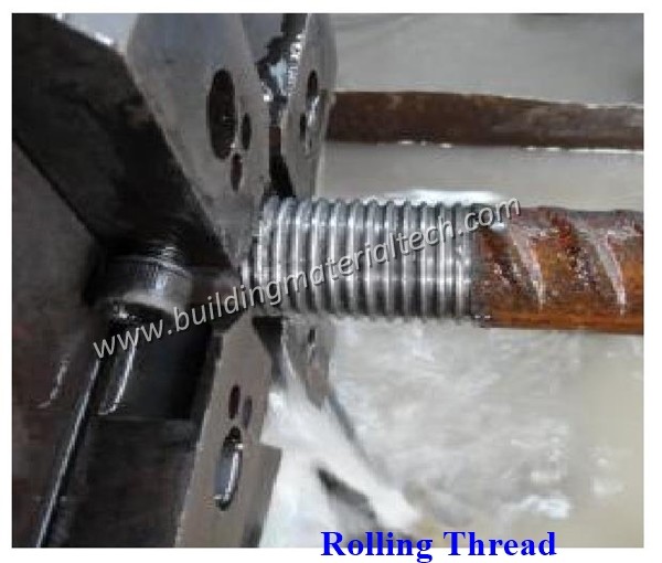 rib peeling and rolling rebar into thread